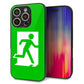 iPhone16 Pro 強化ガラス＆TPUスマホケース ガラプリ【163 非常口】