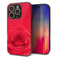 iPhone16 Pro 強化ガラス＆TPUスマホケース ガラプリ【395 赤いバラ】