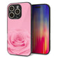 iPhone16 Pro 強化ガラス＆TPUスマホケース ガラプリ【401 ピンクのバラ】