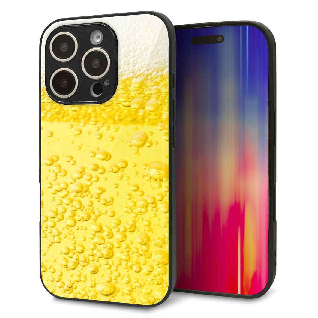 iPhone16 Pro 強化ガラス＆TPUスマホケース ガラプリ【450 生ビール】