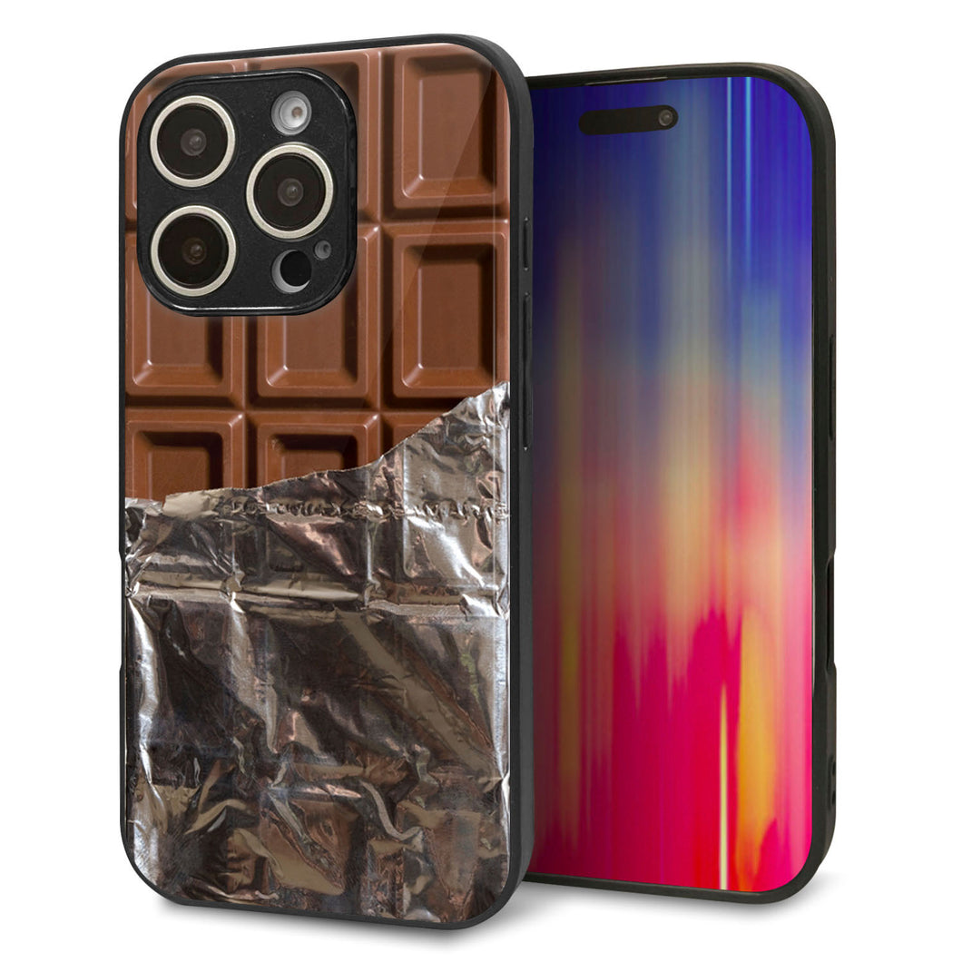 iPhone16 Pro 強化ガラス＆TPUスマホケース ガラプリ【451 板チョコ】