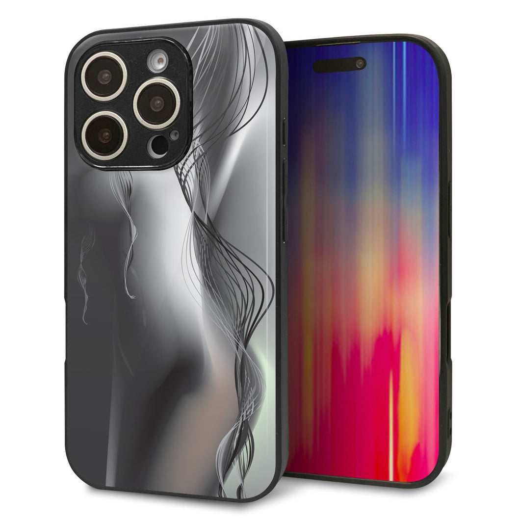 iPhone16 Pro 強化ガラス＆TPUスマホケース ガラプリ【566 ボディウォール】