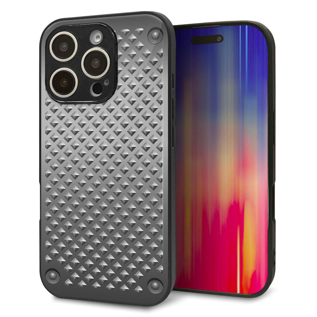 iPhone16 Pro 強化ガラス＆TPUスマホケース ガラプリ【570 スタックボード】