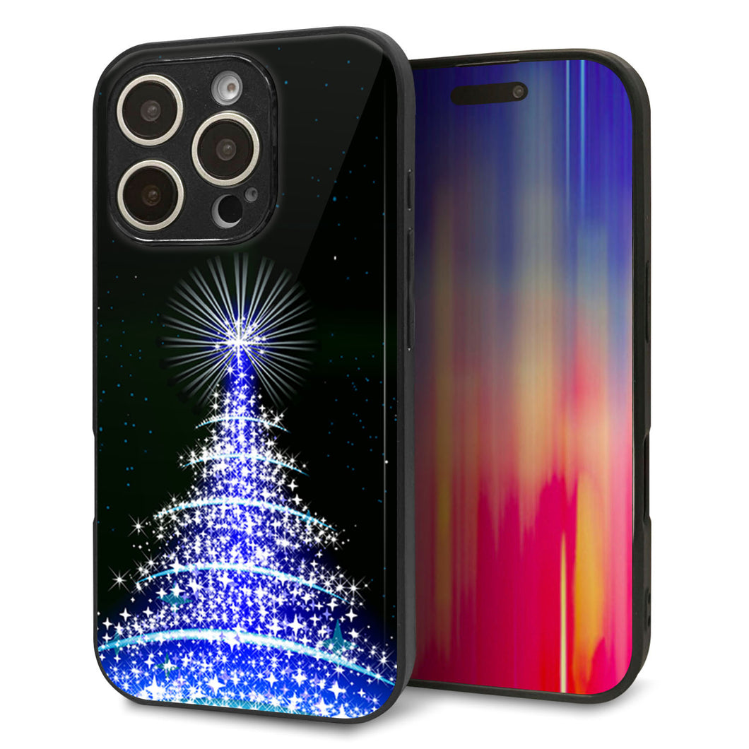 iPhone16 Pro 強化ガラス＆TPUスマホケース ガラプリ【589 ブルーライトツリー】