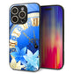 iPhone16 Pro 強化ガラス＆TPUスマホケース ガラプリ【601 静寂なる青い時】