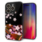 iPhone16 Pro 強化ガラス＆TPUスマホケース ガラプリ【1237 和柄＆筆文字・夜桜の宴】