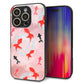 iPhone16 Pro 強化ガラス＆TPUスマホケース ガラプリ【HA228 金魚 水彩 ピンク】