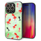 iPhone16 Pro 強化ガラス＆TPUスマホケース ガラプリ【HA229 金魚 水彩 グリーン】