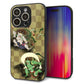iPhone16 Pro 強化ガラス＆TPUスマホケース ガラプリ【HA236 風神雷神 金市松】