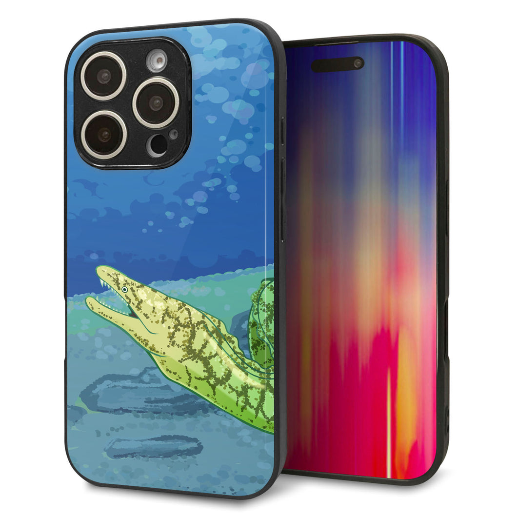 iPhone16 Pro 強化ガラス＆TPUスマホケース ガラプリ【HA260 ポケットアクアリウム ウツボ】