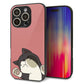 iPhone16 Pro 強化ガラス＆TPUスマホケース ガラプリ【HA289 むぎゅっとクロ】