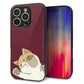 iPhone16 Pro 強化ガラス＆TPUスマホケース ガラプリ【HA291 むぎゅっとハチワレ】