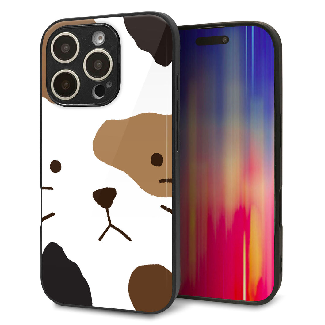 iPhone16 Pro 強化ガラス＆TPUスマホケース ガラプリ【IA801 みけ】