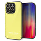 iPhone16 Pro 強化ガラス＆TPUスマホケース ガラプリ【KM897 パステルカラー(パステルイエロー)】