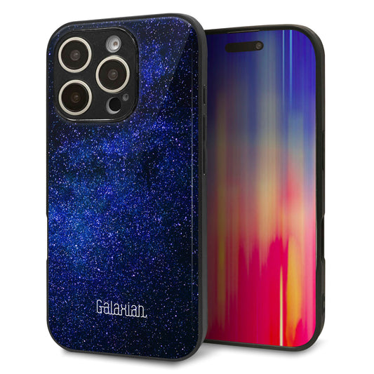 iPhone16 Pro 強化ガラス＆TPUスマホケース ガラプリ【KM924 Galaxias Blue】