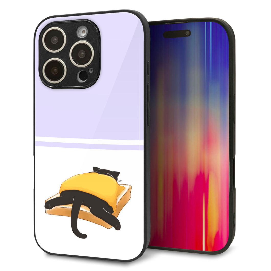 iPhone16 Pro 強化ガラス＆TPUスマホケース ガラプリ【KM962 チーズ】