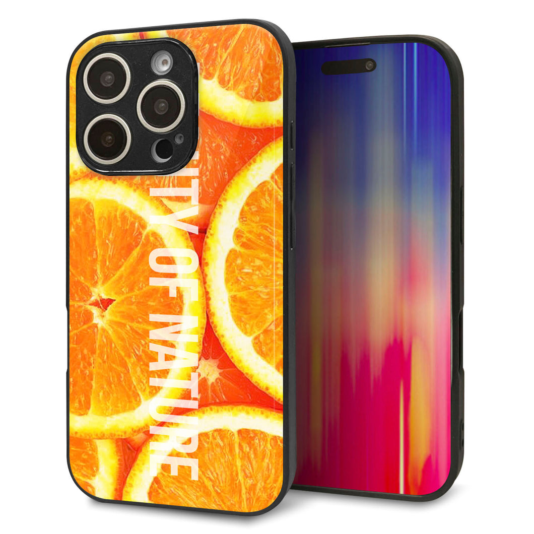 iPhone16 Pro 強化ガラス＆TPUスマホケース ガラプリ【MA882 オレンジ】