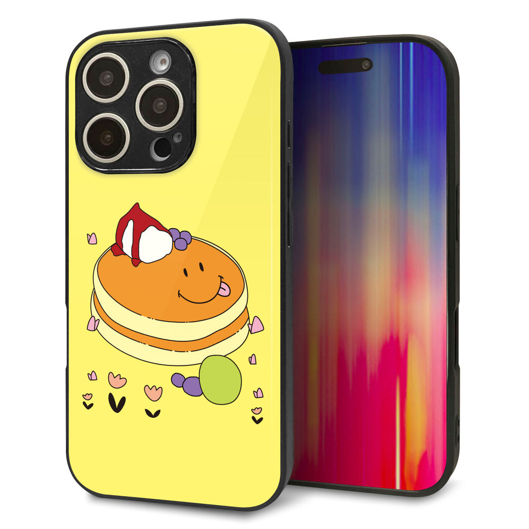 iPhone16 Pro 強化ガラス＆TPUスマホケース ガラプリ【MA901 パンケーキ】