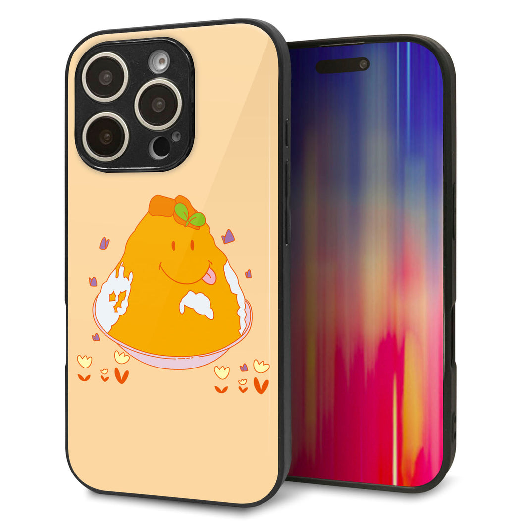 iPhone16 Pro 強化ガラス＆TPUスマホケース ガラプリ【MA904 台湾風かき氷】