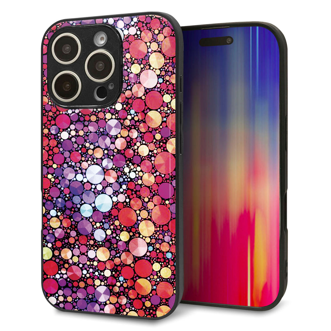 iPhone16 Pro 強化ガラス＆TPUスマホケース ガラプリ【MA954 パターン柄 B】