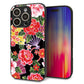 iPhone16 Pro 強化ガラス＆TPUスマホケース ガラプリ【MA959 和柄 花 A】