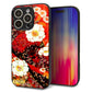 iPhone16 Pro 強化ガラス＆TPUスマホケース ガラプリ【MA960 和柄 花 B】