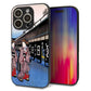iPhone16 Pro 強化ガラス＆TPUスマホケース ガラプリ【MA966 花魁 B】