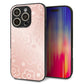 iPhone16 Pro 強化ガラス＆TPUスマホケース ガラプリ【SC843 エンボス風デイジーシンプル（ローズピンク）】