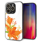 iPhone16 Pro 強化ガラス＆TPUスマホケース ガラプリ【SC848 ユリ（オレンジ）】