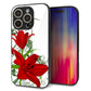iPhone16 Pro 強化ガラス＆TPUスマホケース ガラプリ【SC850 ユリ（レッド）】