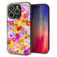 iPhone16 Pro 強化ガラス＆TPUスマホケース ガラプリ【SC870 リバティプリント フルールドパルファン（ブルー）】