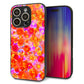 iPhone16 Pro 強化ガラス＆TPUスマホケース ガラプリ【SC871 リバティプリント フルールドパルファン（レッド）】