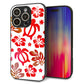 iPhone16 Pro 強化ガラス＆TPUスマホケース ガラプリ【SC881 ハワイアンアロハホヌ（レッド）】