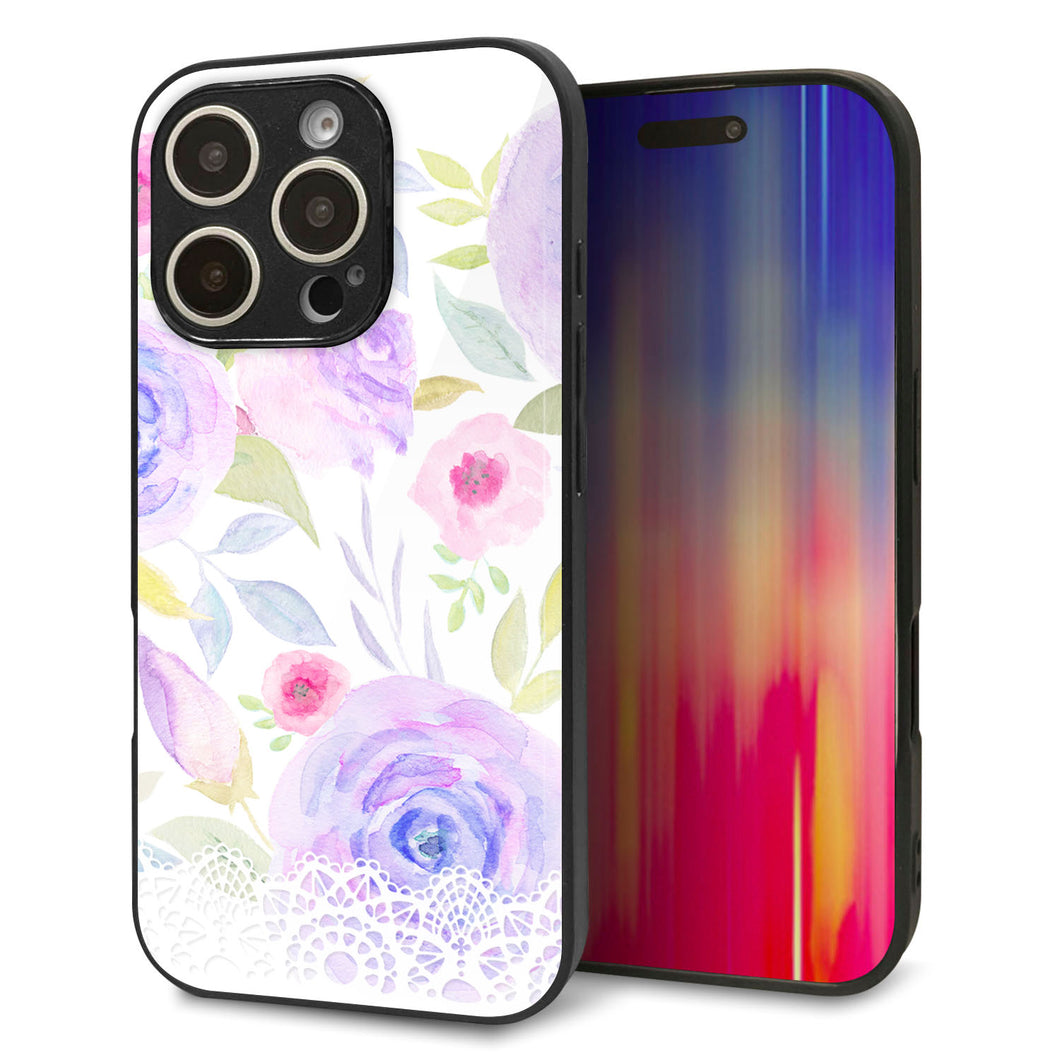 iPhone16 Pro 強化ガラス＆TPUスマホケース ガラプリ【SC946 ドゥ・パフューム４】
