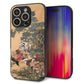 iPhone16 Pro 強化ガラス＆TPUスマホケース ガラプリ【TA006 紫陽花双鶏】
