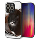 iPhone16 Pro 強化ガラス＆TPUスマホケース ガラプリ【VA800 ネコとバケツ】