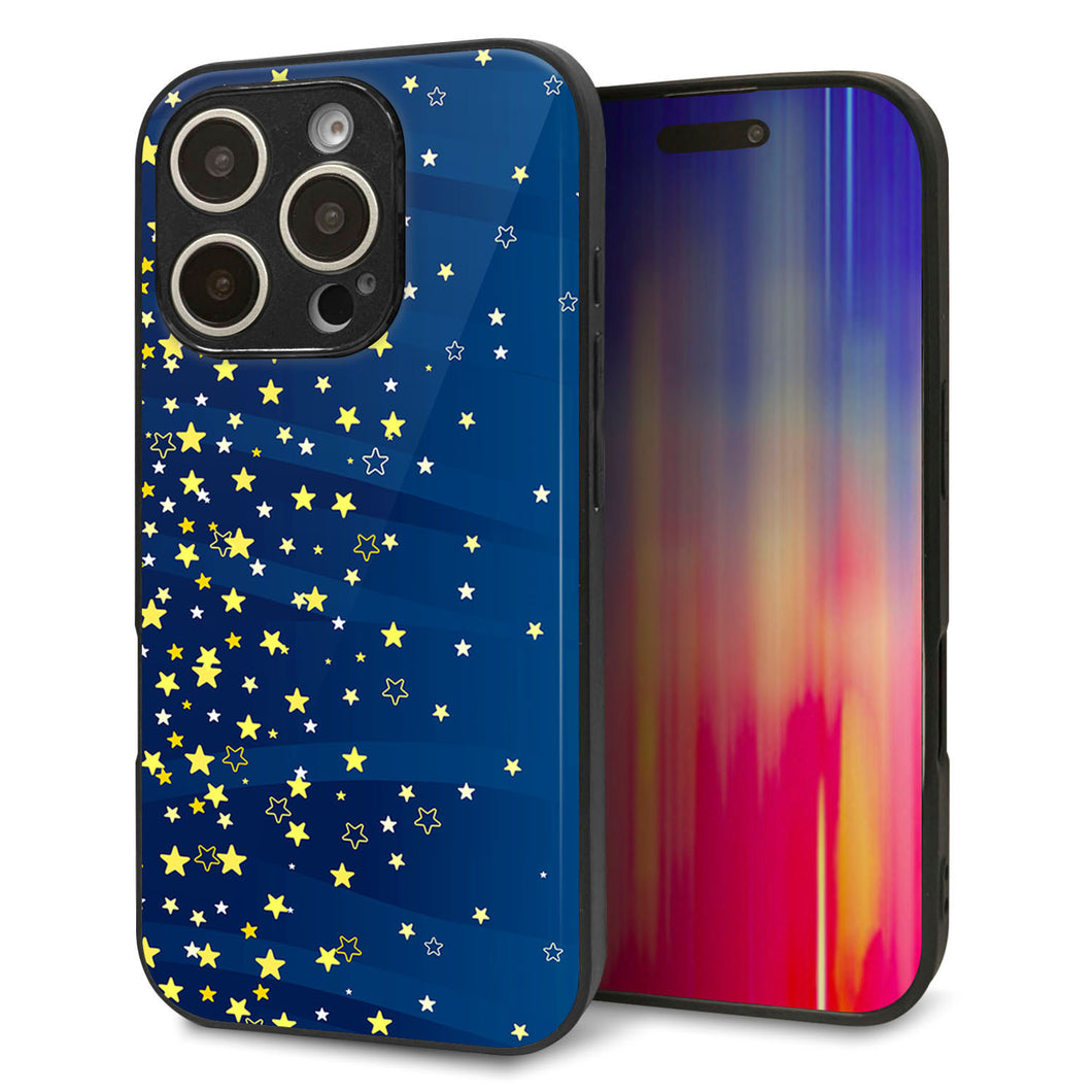 iPhone16 Pro 強化ガラス＆TPUスマホケース ガラプリ【VA842 満天の星空】
