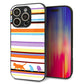 iPhone16 Pro 強化ガラス＆TPUスマホケース ガラプリ【YA887 ストライプネコ01】