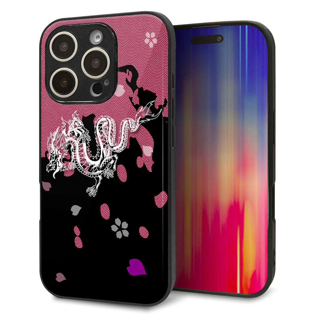 iPhone16 Pro 強化ガラス＆TPUスマホケース ガラプリ【YC900 和竜01】
