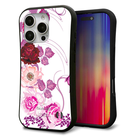 iPhone16 Pro スマホケース 「SEA Grip」 グリップケース Sライン 【116 ６月のバラ】 UV印刷