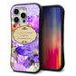iPhone16 Pro スマホケース 「SEA Grip」 グリップケース Sライン 【SC863 リバティプリント フラワーエンブレム（パープル）】 UV印刷