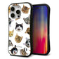 iPhone16 Pro スマホケース 「SEA Grip」 グリップケース Sライン 【SC937 ねこどっと（ホワイト）】 UV印刷