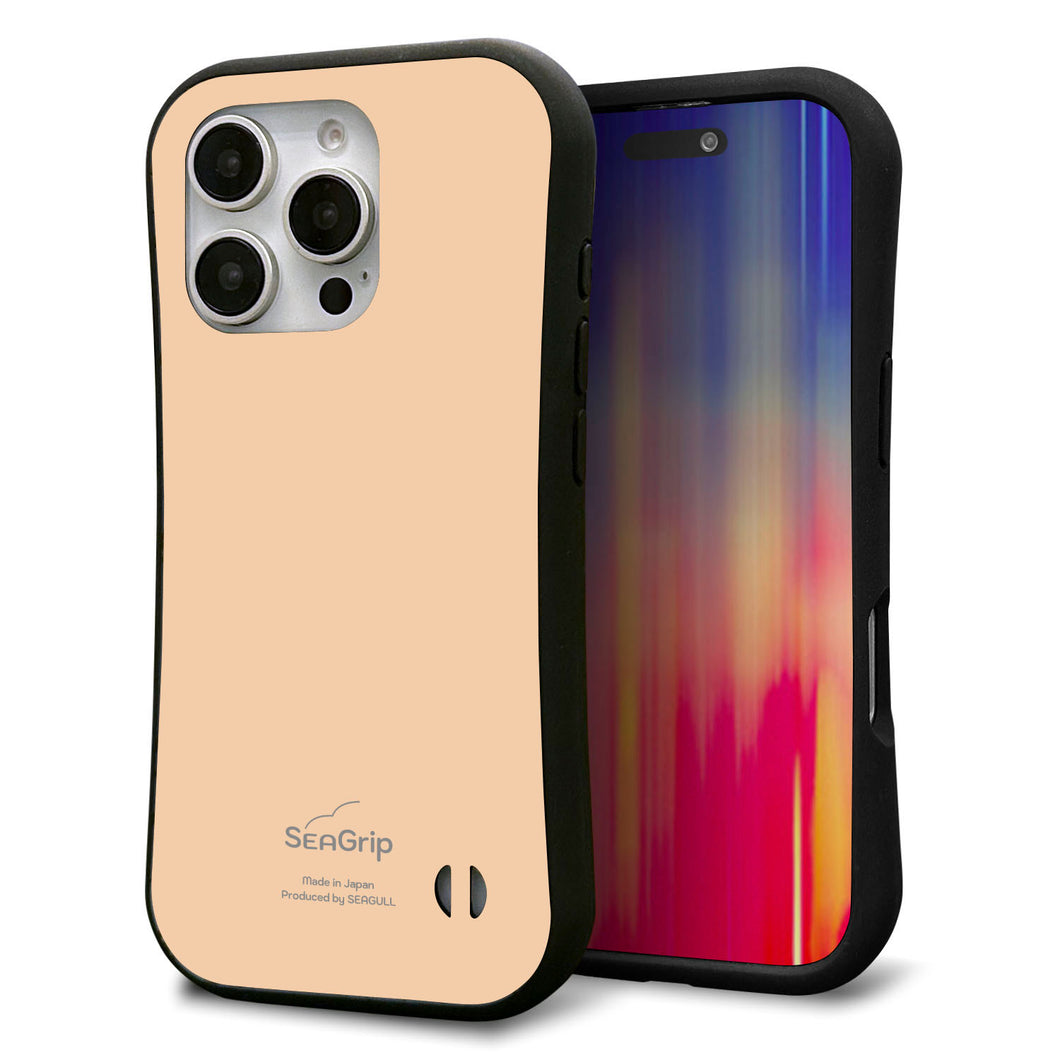 iPhone16 Pro スマホケース 「SEA Grip」 グリップケース Sライン 【TA020 レトロベージュ】 UV印刷