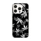 iPhone16 Pro 高画質仕上げ 背面印刷 ハードケース 【064 モノトーン大麻ブラック】