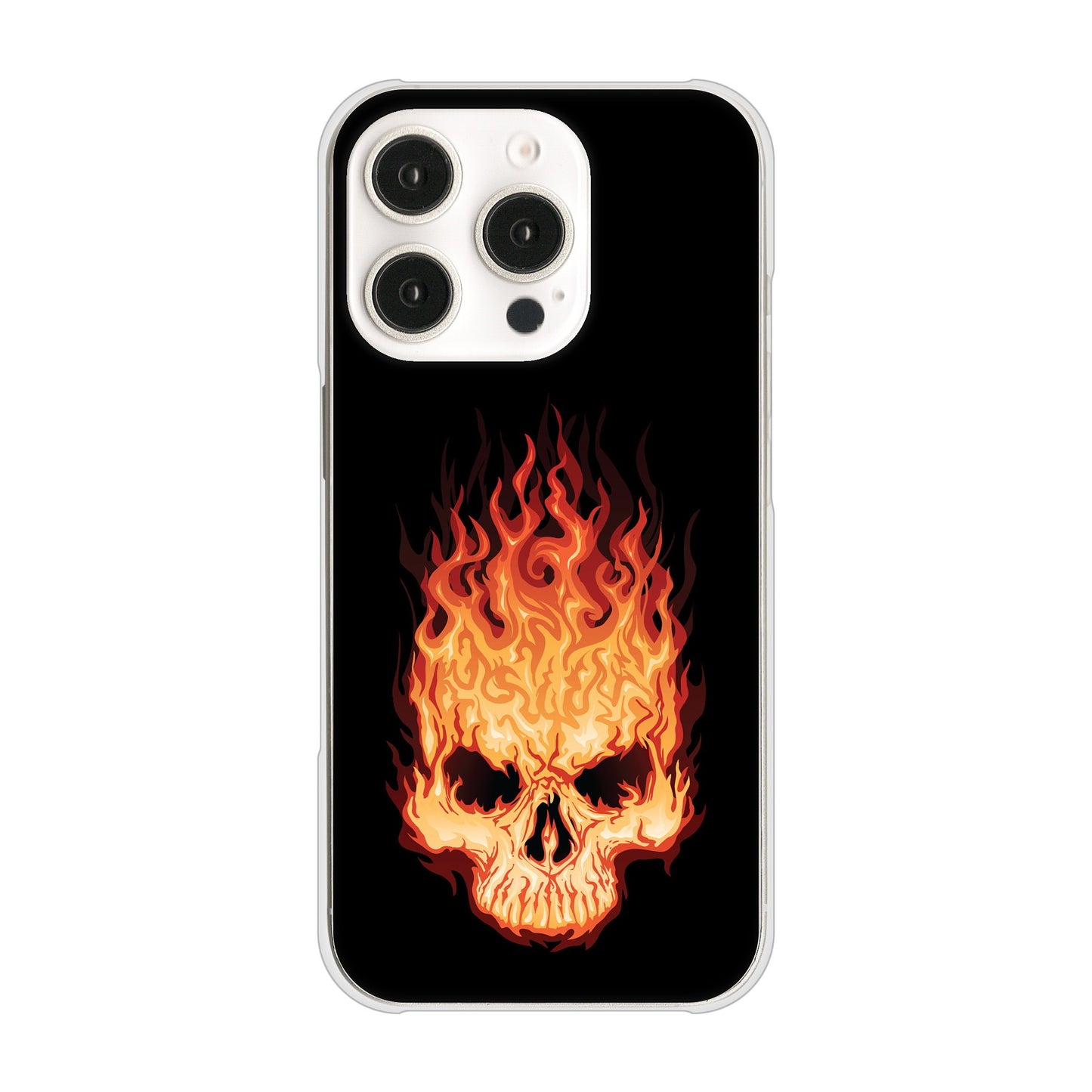 iPhone16 Pro 高画質仕上げ 背面印刷 ハードケース 【364 ドクロの怒り】
