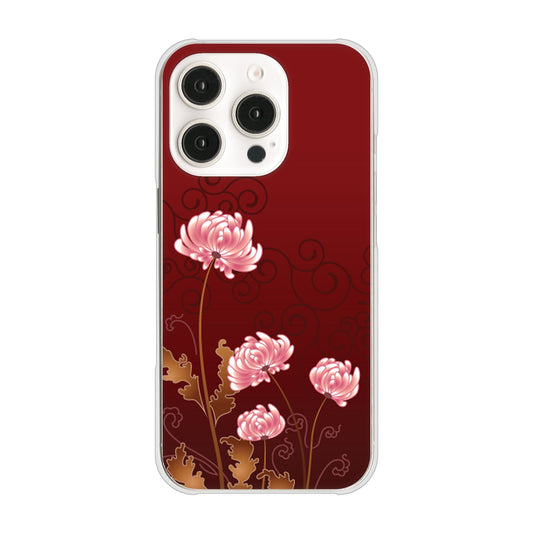 iPhone16 Pro 高画質仕上げ 背面印刷 ハードケース 【375 優美な菊】