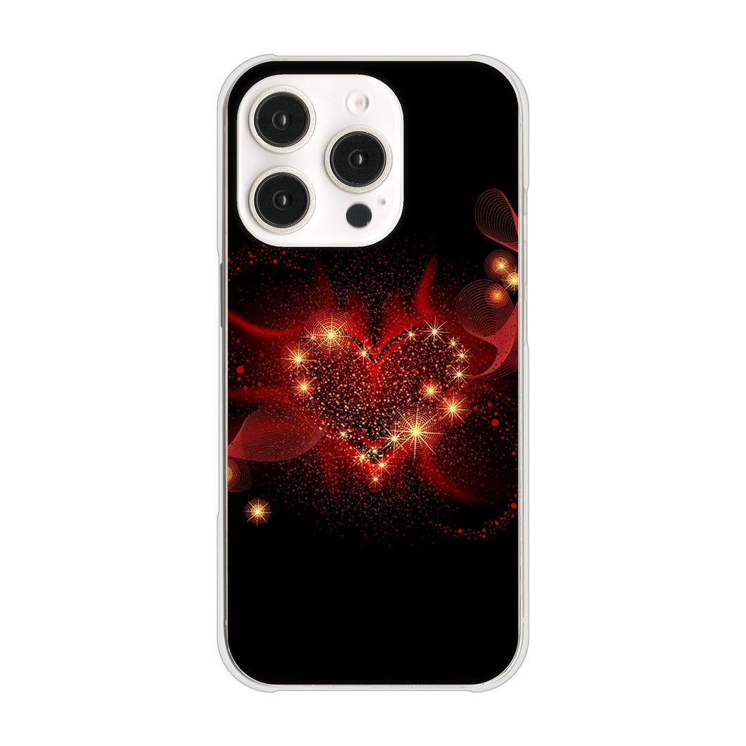 iPhone16 Pro 高画質仕上げ 背面印刷 ハードケースきらめきハート