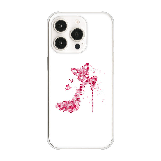 iPhone16 Pro 高画質仕上げ 背面印刷 ハードケース 【387 薔薇のハイヒール】