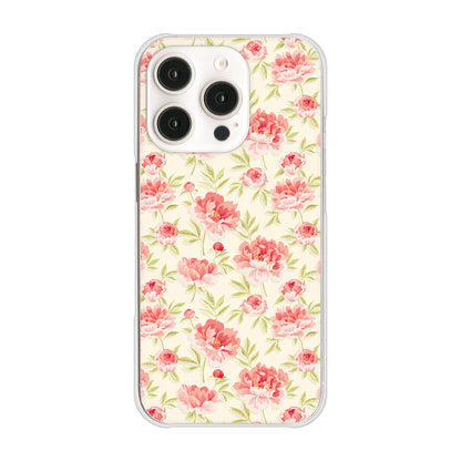iPhone16 Pro 高画質仕上げ 背面印刷 ハードケース北欧の小花