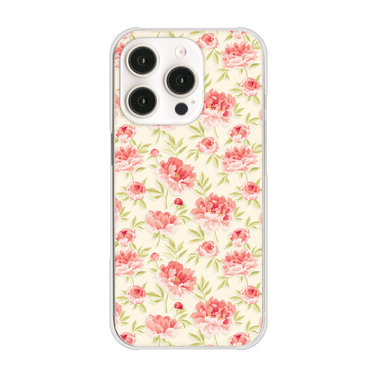 iPhone16 Pro 高画質仕上げ 背面印刷 ハードケース北欧の小花